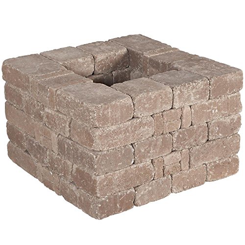 Pavestone Rumblestone 28 in W x 175 in H RumbleStone Square Planter Kit in Cafe