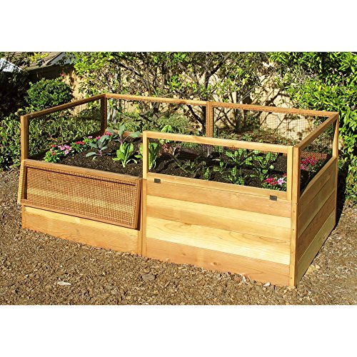 Gardens To Gro 3 X 6 Ft Raised Vegetable Garden Bed With Hinged Fencing