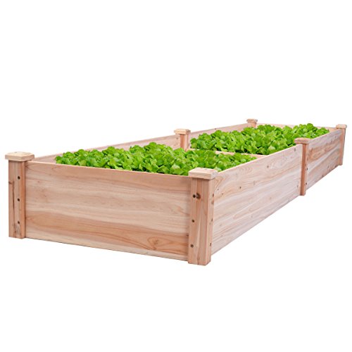 MasterPanel - Wooden Vegetable Raised Garden Bed Patio Backyard Grow Flowers Plants Planter TP3411