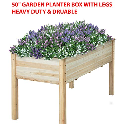 HighHoop 50 Garden Bed Planter Box KIT Cedar Elevated Garden Planter Box with Legs for VegetablesFlowerHERBFruits Planter Box - Indoor OR Outdoor USE