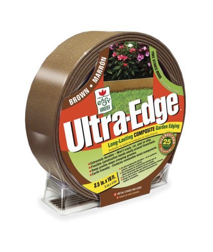 Easy Gardener 8416 Ultra Edge Composite Landscape Edging With 25 Year Warranty - 16-Foot Brown