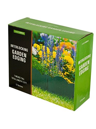 Interlocking Garden Edging - Green Scalloped