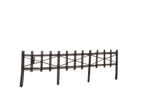 Master Garden Products Picket Style Willow Edging 48 by 16-Inch