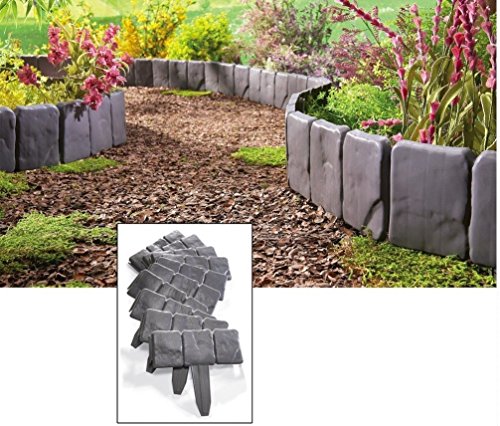 usa Warehouse Interlocking Faux Stone Border Edging 10 Piece Garden Borders Landscaping Look -pt Hf983-1754415293