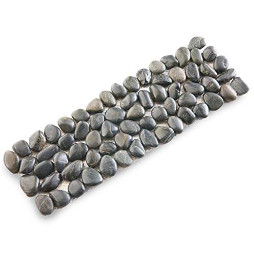 Black Stone Border Garden Edging - Set Of 4