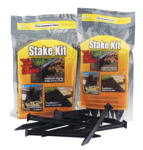Master Mark Plastics 12109  Abs Plastic Stake Anchors For Landscape Edging 10 Inch 9 Pack