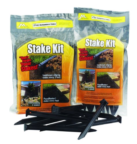 Master Mark Plastics 12120 Abs Plastic Stake Anchors For Landscape Edging  10 Inch 20 Pack