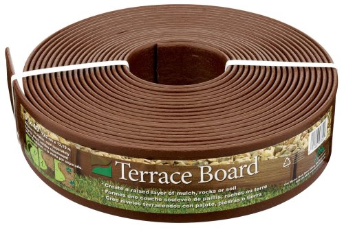 Master Mark Plastics 93340 Terrace Board  Landscape Edging Coil  3 Inch By 40 Foot Brown