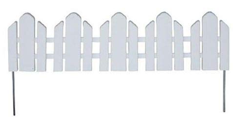 Flexible Garden Fence Lawn Border - Adirondack-Style Landscape Edging - White 22-14 L if Assembled