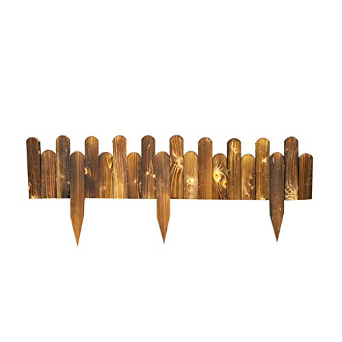 ALF Picket Fence Plug-in FenceWooden BorderFlower Bed Edge Lawn Edge or FenceNatural Color Weatherproof Impregnation Wooden Garden Fence Size  100h1520cm