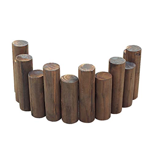 LXJYMX Plug-in Fence Plug-in FenceWooden BorderFlower Bed Edge Lawn Edge or FenceNatural Color Weatherproof Impregnation Wooden Fence Size  903540cm