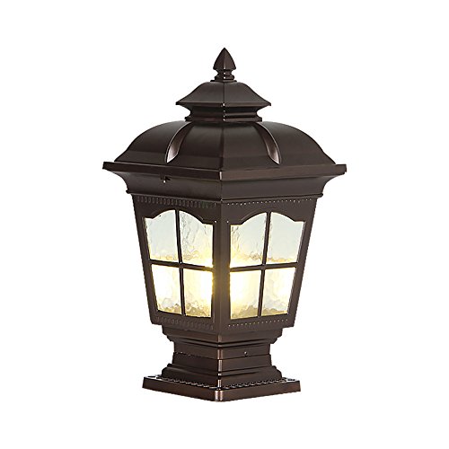 Neixy Outdoor Traditional Copper Aluminum E27 Landscape Lighting Vintage Waterproof Post Wall Lamp Outdoor Garden Fence Column Door Light European Villa Pool Edge Lawn Wedding Street Pillar Light