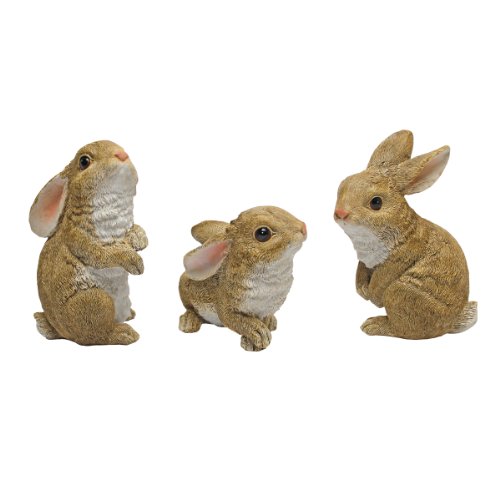 Design Toscano The Bunny Den Garden Rabbit Statues Multicolored