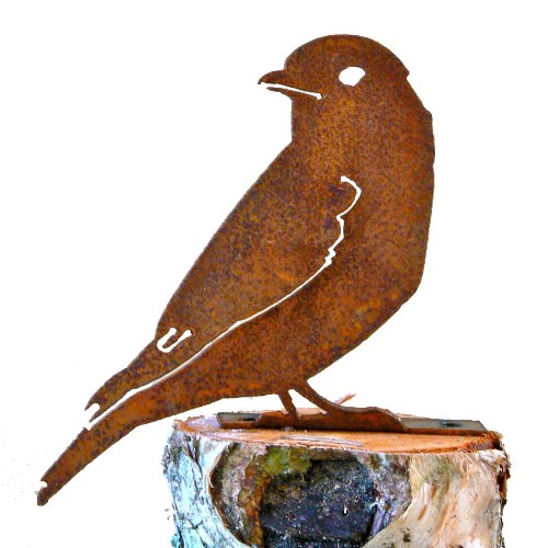 Elegant Garden Design Bluebird Steel Silhouette with Rusty Patina