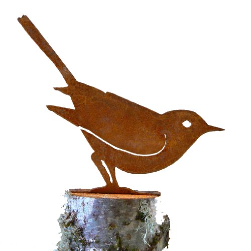 Elegant Garden Design Brown Thrasher Steel Silhouette With Rusty Patina