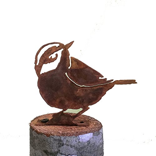 Elegant Garden Design Townsends Warbler Steel Silhouette with Rusty Patina