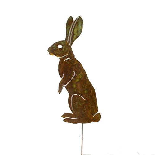 Elegant Garden Design Upright Bunny Garden Pick Rusty Patina