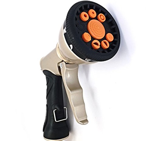 New Garden Hose Sprayer Nozzle 9-function Solid Metal Sprayer Nozzle With Easy Grip Ergonomic Handle Design Perfect