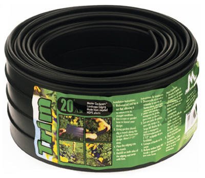 Master Mark Plastics 29220 Master Gardener Black Trim Landscape Edging 35-Inch by 20-Foot