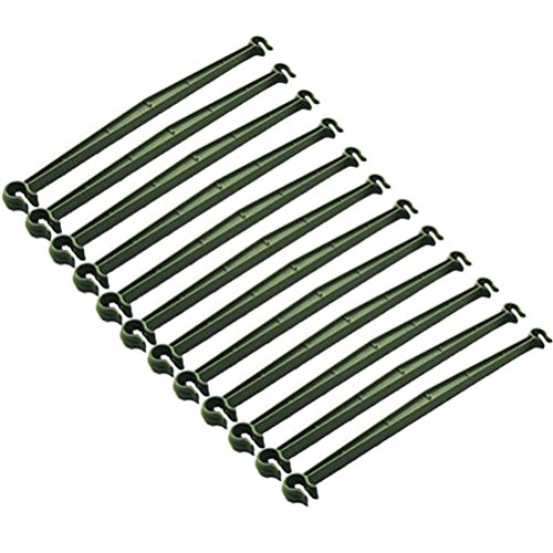 Amgate 12 Pcs Stake Arms for Tomato Cage 118 Inches Expandable Trellis Connectors for Any 11mm Diameter Plant Stakes 2 Buckle