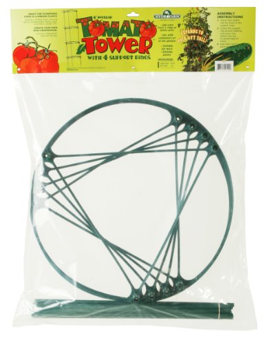 Hydrofarm GCTC 4 foot Tomato Cage - Modular Tomato Tower with 4 Support Rings