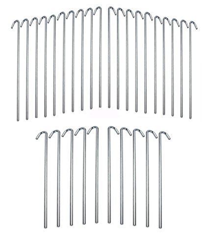 30-piece Galvanized Steel Tent Pegs - Garden Stakes