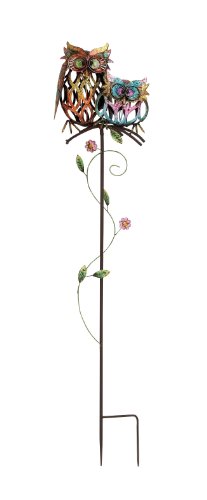 Benzara Attractive Styled Metal Owl Garden Stake