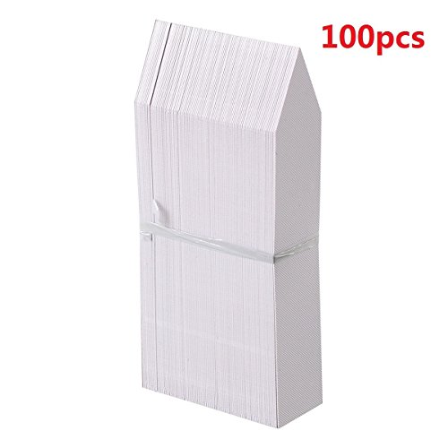 KINGLAKE 100 Pcs 4 Inch Plastic Plant Garden Labels Pot Marker Nursery Garden Stake Tags White