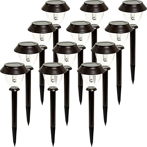 Westinghouse 136003-78 Paradise Led Solar Garden Stake Light Bronze 12 Pack