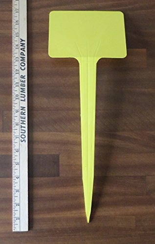 5 Qty 17 x 6 EASY READ TILT HEAVY DUTY PLASTIC PLANT STAKE LABELS INCH EZ YELLOW