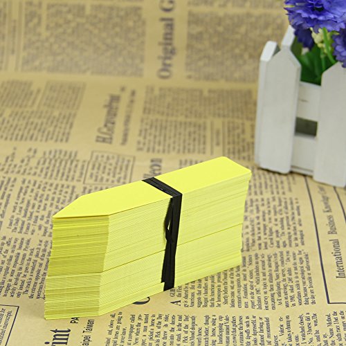 Heroneo&reg New 100 Pcs 4inch Plastic Plant Seed Labels Pot Marker Nursery Garden Stake Tags yellow