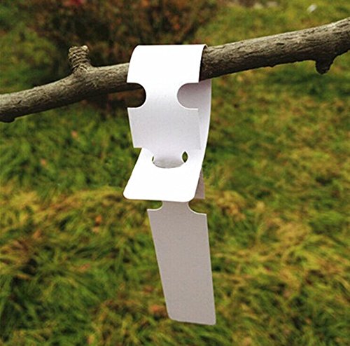 Kinglake 200pcs White Plastic Plant Tree Tags Garden Lables 2x20cm Wrap Around Hanging Tags Nursery Garden Stakes