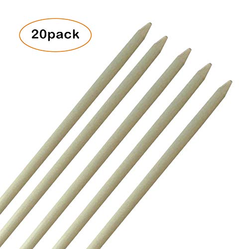 EcoStake 4-Feet 14-Inch Ecofriendly Garden Plant Stakes with Super Strong End White Color 20