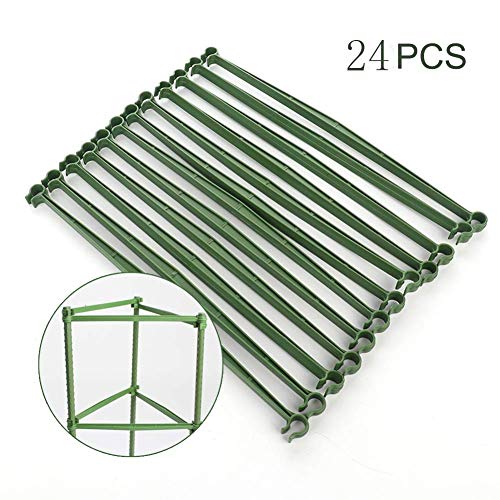 NMFIN 24Pcs Garden Vegetables Cages Stake Arms ConnectorsTomato Cages Support Assembled Garden Plant Stakes Vegetable Trellis for Vertical Climbing PlantsVegetables Flowers Fruits