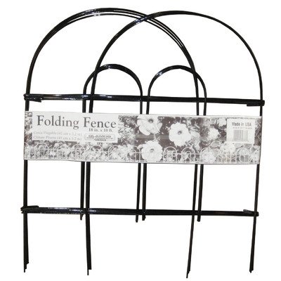 Glamos Wire Products 306777 18&quot X 10 Black Folding Wire Fence