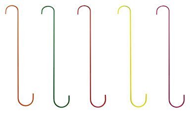 Glamos Wire Products Hook 18 In Orange Yellow Fuchsia Red Green