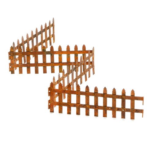 Folding Picket Fence - Rust