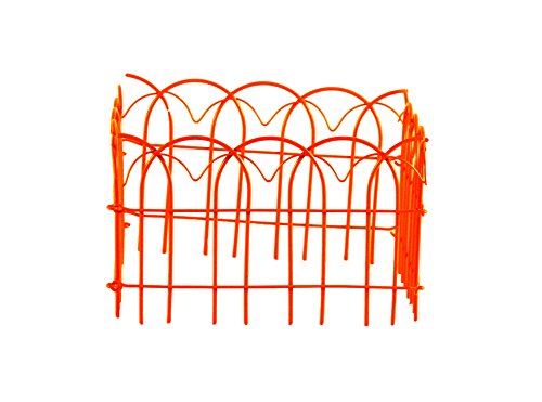 Large Orange Enamel Wire Folding Fence - Set Of 3
