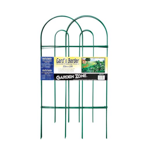 Origin Point 043210 Gard'n Border Round Folding Fence, Green, 32-inch X 10-feet