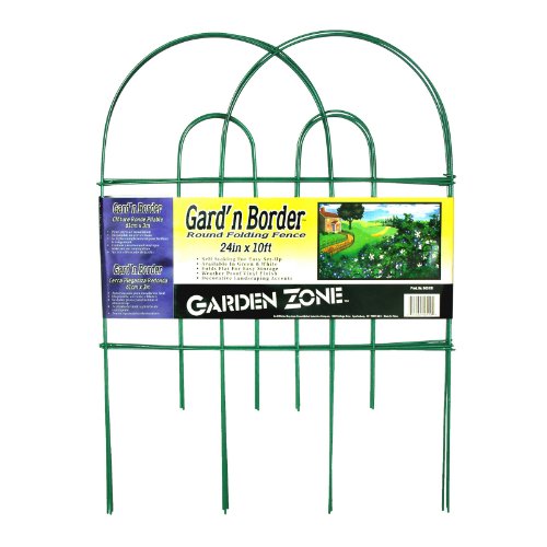 Origin Point Gard'n Border Round Folding Fence, Green, 24-inch X 10-feet