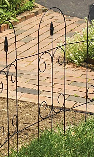 Panacea Folding Fence with Finial Black 325H Pack of 10