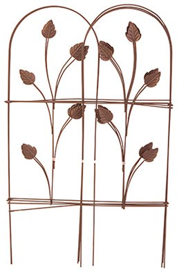 Panacea Products 89363 32" X 8' Cameo Brown Folding Fence W/ Leaves - Quantity 8