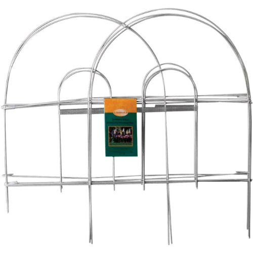 24 ea Panacea Products 89313 18H x 8 Long White Metal Arch Folding Garden Fence