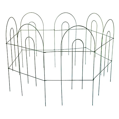 Amagabeli Garden Patio Furnishing Folding Iron Fence Panels For Flowers Plants Parks Fields Concise Design