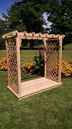 A L Furniture 6 Covington Cedar Arbor Deck Walk Thru 72W x 40D x 78H Outside 87W x 47D x 87H unfinished