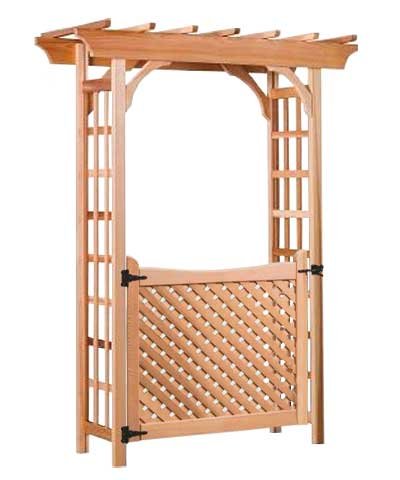 Arboria Rosedale Cedar Arbor With Gate