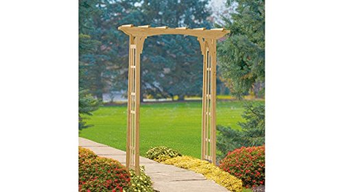 Premium Cedar Arbor for Garden with Wooden Arch and Trellis