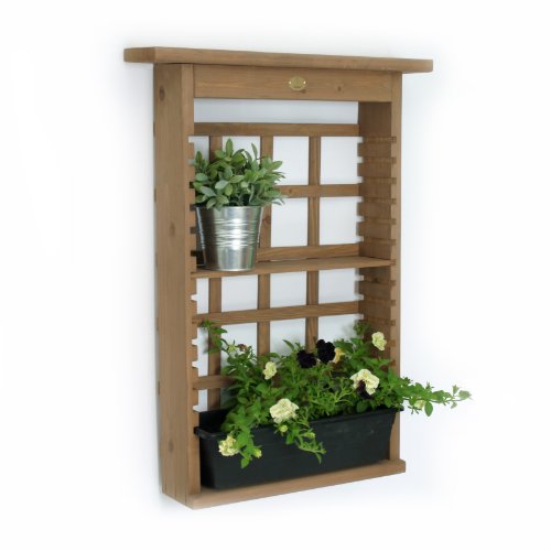 Algreen 34003 Garden View Vertical Living Wall Planter And Decorative Shelving Unit