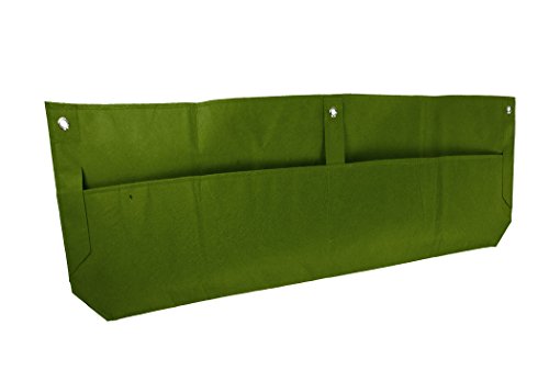 Dual Layer 42&quotx13&quot Green Fabric Living Vertical Garden Wall Growing Bags For Home Garden