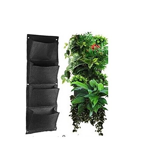 Glovion Vertical Wall-mounted Polyester Wall Planting Bags Flower Grow Bag Living Indoor Wall Garden Planter Bags